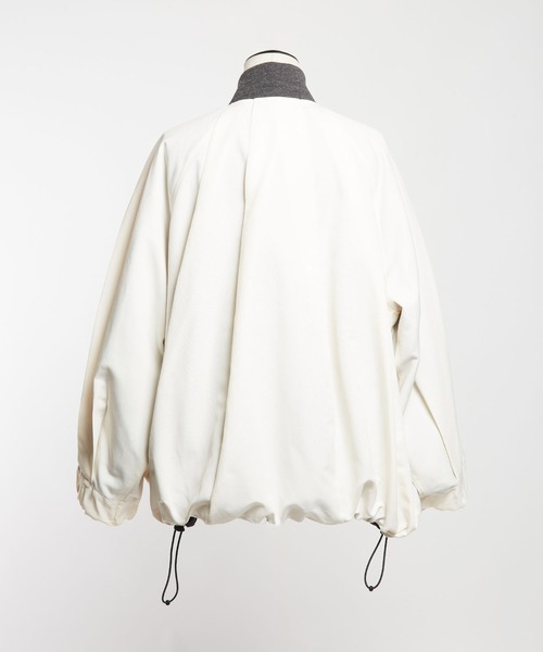 gomme（ゴム）の「T/Cグログラン　バルーンタックブルゾン（テーラードジャケット・レディース・アイボリー・MEDIUM）」の8枚目の写真