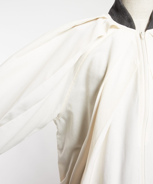 gomme（ゴム）の「T/Cグログラン　バルーンタックブルゾン（テーラードジャケット・レディース・アイボリー・MEDIUM）」の17枚目の写真