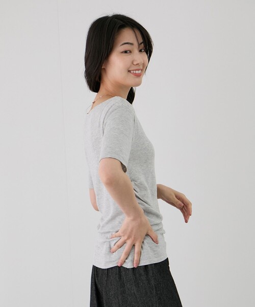 Jayro(ジャイロ)の「ドレープニットプルオーバー(ニット/セーター・レディース・ライトグレー/ブラック/ホワイト系その他/ワイン・M)」の13枚目の写真
