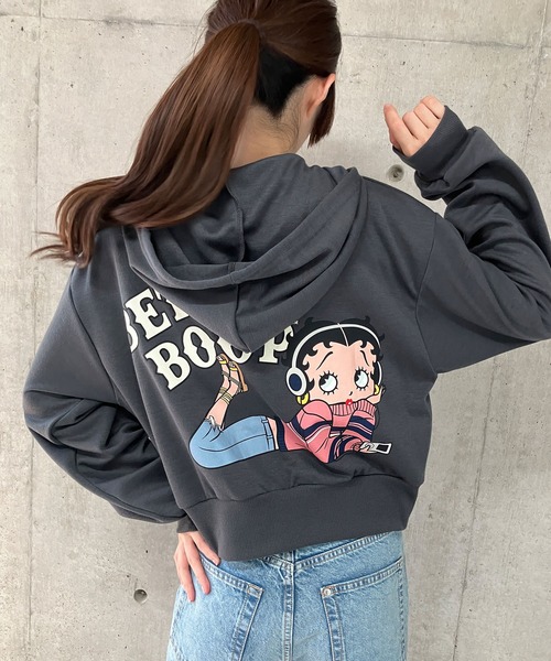 ヒステリックグラマー バックガール バックプリント ジップアップパーカー 黒 HYSTERIC GLAMOUR ヒステリックグラマー ジップアップパーカー