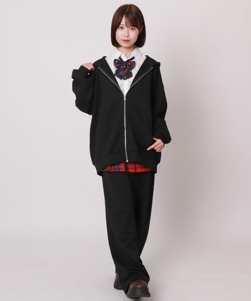 WEGO(ウィゴー)の「WEGO/イージーストレートスウェットパンツ(スウェットパンツ・レディース・ベージュ/ブラック/杢グレー・FREE)」の7枚目の写真