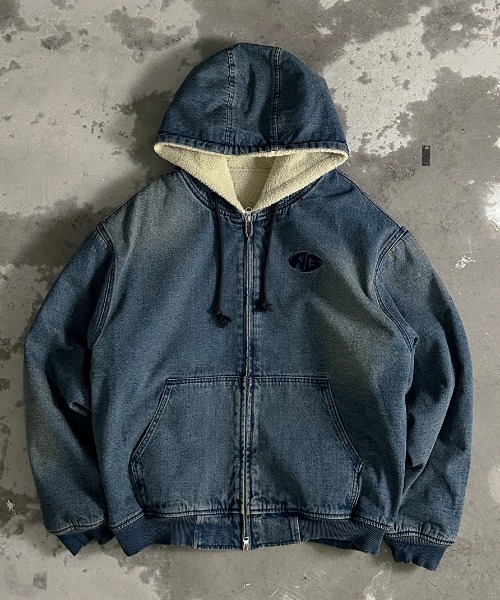 【新品未使用】WTW デニムボアパーカー XS wtw（ダブルティー）デニム ボア パーカー-ボアがボリューミーな