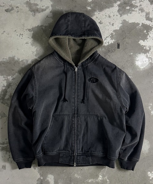 【新品未使用】WTW デニムボアパーカー XS wtw（ダブルティー）デニム ボア パーカー-ボアがボリューミーな