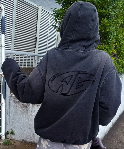 A'GEM/9 × .kom 『A'gem/エージェム』 ボアデニムジップアップパーカー