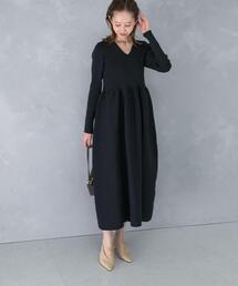 URBAN RESEARCH ROSSO WOMEN | 『WEB/一部店舗限定』フォルムシルエットVネックリブワンピース(ワンピース)