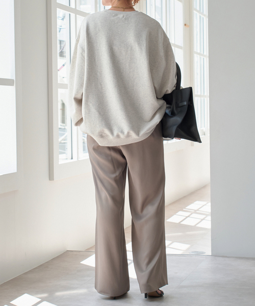 Spick & Span（スピックアンドスパン）の「ロゴスウェット（スウェット・レディース・ライトグレー/アイボリー・FREE）」の9枚目の写真