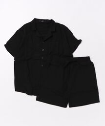 【Bl】半袖開襟シャツ＆イージーショーツ　セットアップ