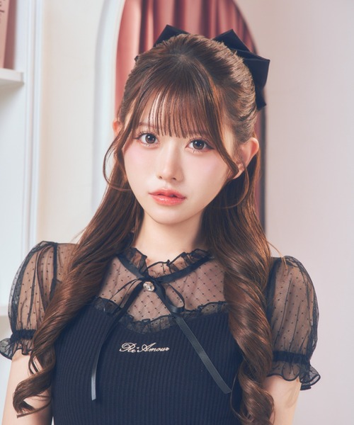 ReAmour(リアムール)の「ビッグリボンバレッタ(バレッタ/ヘアクリップ・レディース・ブラック/ピンク/ホワイト/ブラック系その他/ブルー・FREE)」の22枚目の写真
