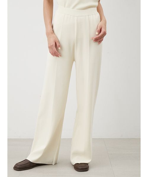 セール】【セットアップ対応】UVカットWゴムシガレットニットパンツ