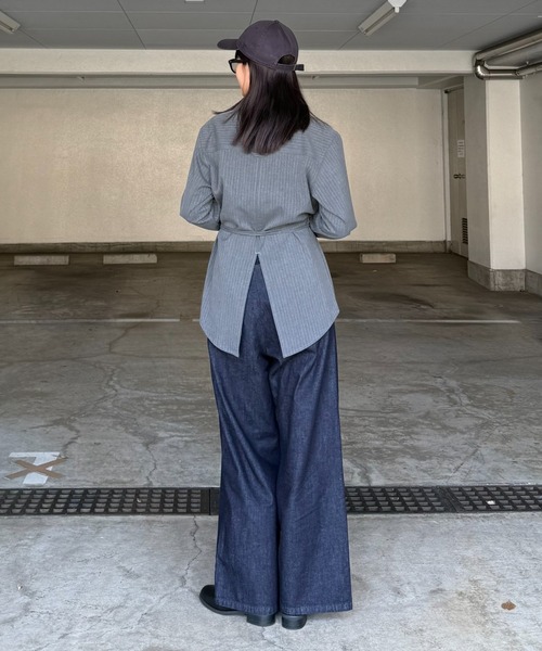 Lui's(ルイス)の「タックワイドデニム(デニムパンツ・レディース・ブラック/ネイビー・38/36)」の18枚目の写真