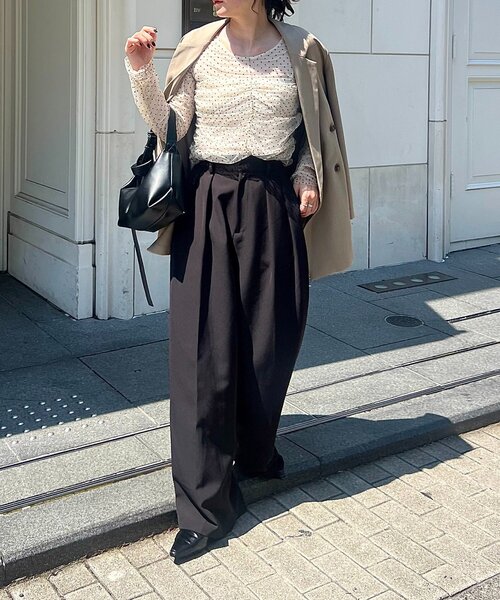 カプリシュレマージュ フロッキードットブラウス オケージョンにも◎】フロッキードットブラウス | CAPRICIEUX LE'MAGE