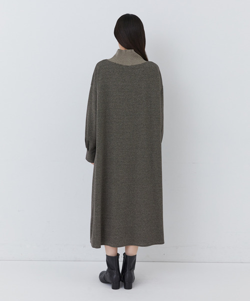 conges payes ADIEU TRISTESSE（コンジェ ペイエ アデュートリステス）の「【1月ベストセラーブランド内5位】リブタートルワンピース（ワンピース・レディース・ダークブラウン/ベージュ/ライトブラウン・FREE）」の9枚目の写真