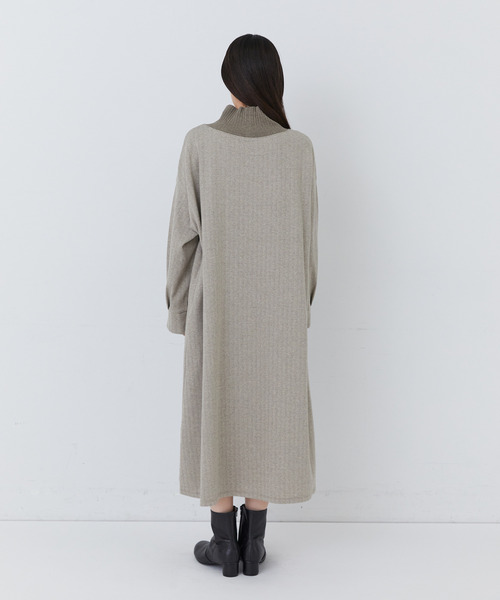 conges payes ADIEU TRISTESSE（コンジェ ペイエ アデュートリステス）の「【1月ベストセラーブランド内5位】リブタートルワンピース（ワンピース・レディース・ダークブラウン/ベージュ/ライトブラウン・FREE）」の16枚目の写真