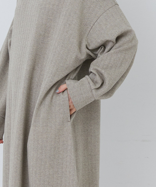 conges payes ADIEU TRISTESSE（コンジェ ペイエ アデュートリステス）の「【1月ベストセラーブランド内5位】リブタートルワンピース（ワンピース・レディース・ダークブラウン/ベージュ/ライトブラウン・FREE）」の17枚目の写真