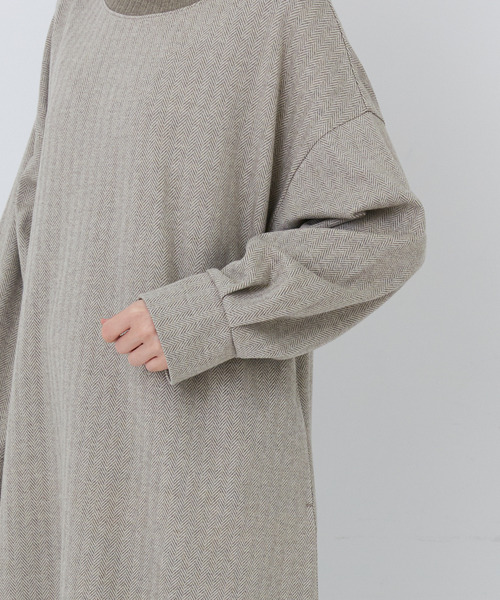 conges payes ADIEU TRISTESSE（コンジェ ペイエ アデュートリステス）の「【1月ベストセラーブランド内5位】リブタートルワンピース（ワンピース・レディース・ダークブラウン/ベージュ/ライトブラウン・FREE）」の18枚目の写真