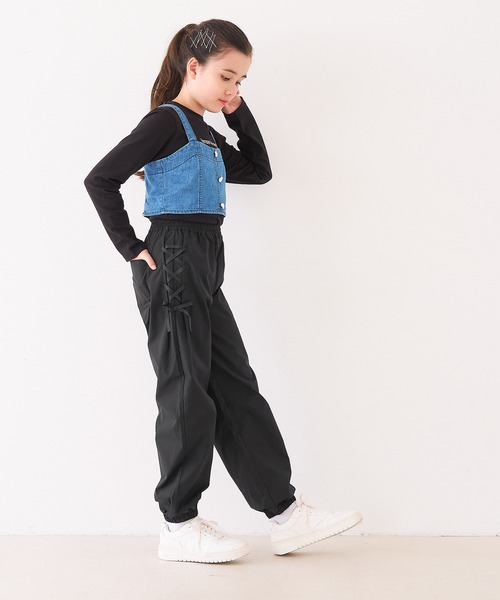 coca(coca)(コカ)の「キッズ サイドレースアップパンツ(スウェットパンツ・キッズ・ブラック/ライトブルー・120/150/130/140)」の10枚目の写真