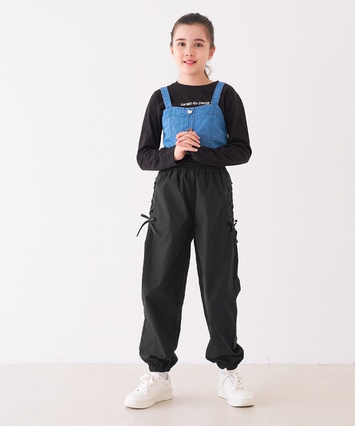 coca(coca)(コカ)の「キッズ サイドレースアップパンツ(スウェットパンツ・キッズ・ブラック/ライトブルー・120/150/130/140)」の12枚目の写真