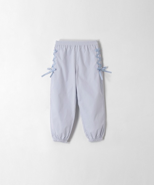 coca(coca)(コカ)の「キッズ サイドレースアップパンツ(スウェットパンツ・キッズ・ブラック/ライトブルー・120/150/130/140)」の4枚目の写真