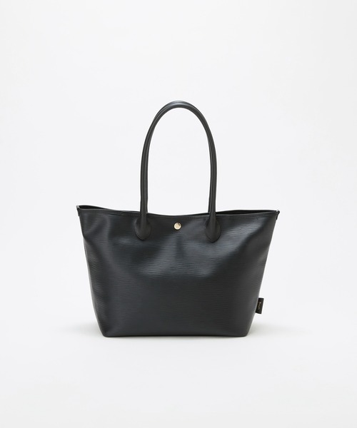 Breath TOPKAPI(ブレストプカピ)の「【Breath TOPKAPI】RIPPLE リプル レザーハンドル A4 トートバッグ(トートバッグ・レディース・ブラック/アイボリー/グレイッシュベージュ・FREE)」の2枚目の写真