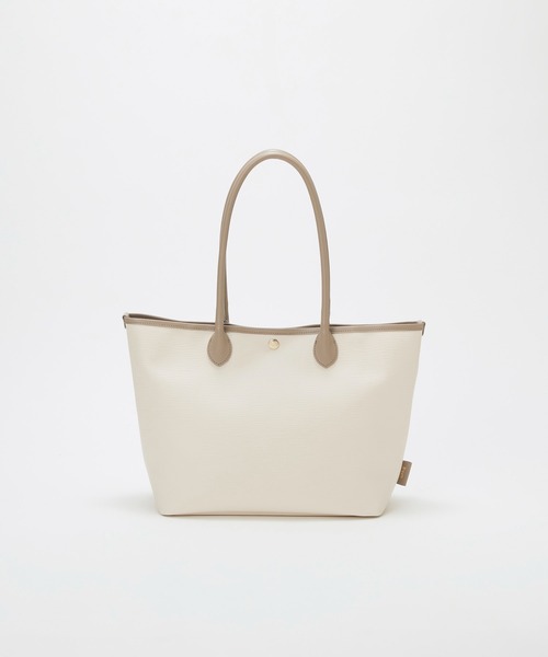 Breath TOPKAPI(ブレストプカピ)の「【Breath TOPKAPI】RIPPLE リプル レザーハンドル A4 トートバッグ(トートバッグ・レディース・ブラック/アイボリー/グレイッシュベージュ・FREE)」の6枚目の写真