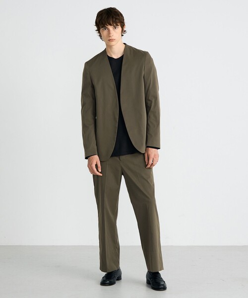 ストレッチベンタイル ノーカラージャケット（ノーカラージャケット