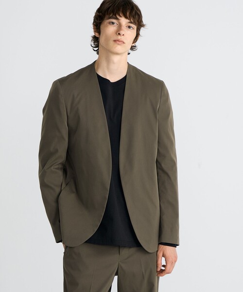 ストレッチベンタイル ノーカラージャケット（ノーカラー