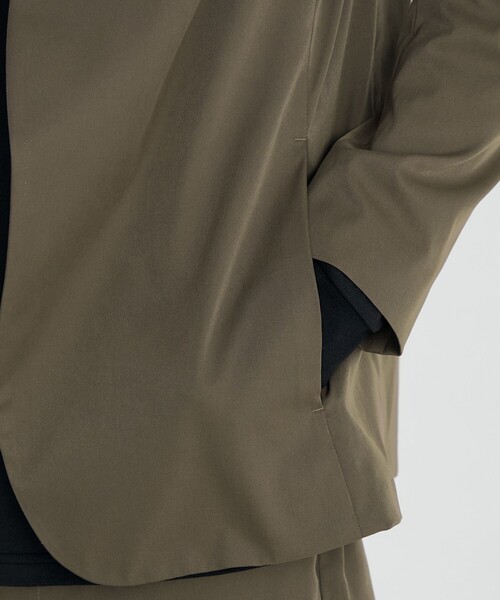 ストレッチベンタイル ノーカラージャケット（ノーカラー