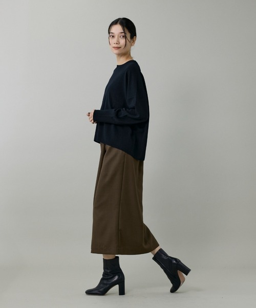 INED（イネド）の「ライトカルゼ ラップ風タイトスカート（スカート・レディース・ブラック/ベージュ/ブラウン・7号/9号/11号）」の22枚目の写真