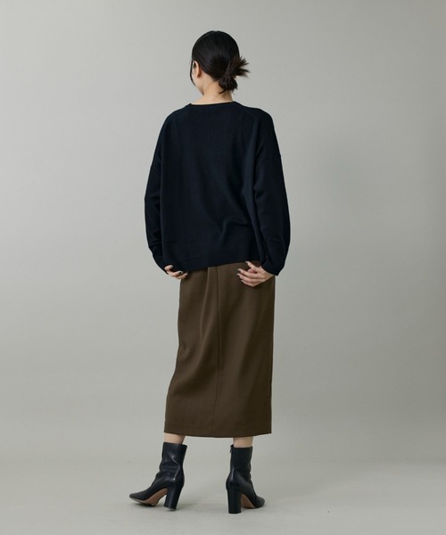 INED（イネド）の「ライトカルゼ ラップ風タイトスカート（スカート・レディース・ブラック/ベージュ/ブラウン・7号/9号/11号）」の21枚目の写真