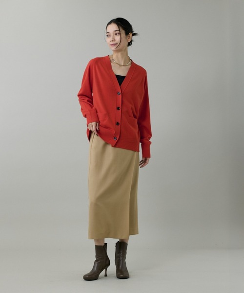 INED（イネド）の「ライトカルゼ ラップ風タイトスカート（スカート・レディース・ブラック/ベージュ/ブラウン・7号/9号/11号）」の16枚目の写真