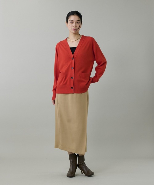 INED（イネド）の「ライトカルゼ ラップ風タイトスカート（スカート・レディース・ブラック/ベージュ/ブラウン・7号/9号/11号）」の15枚目の写真