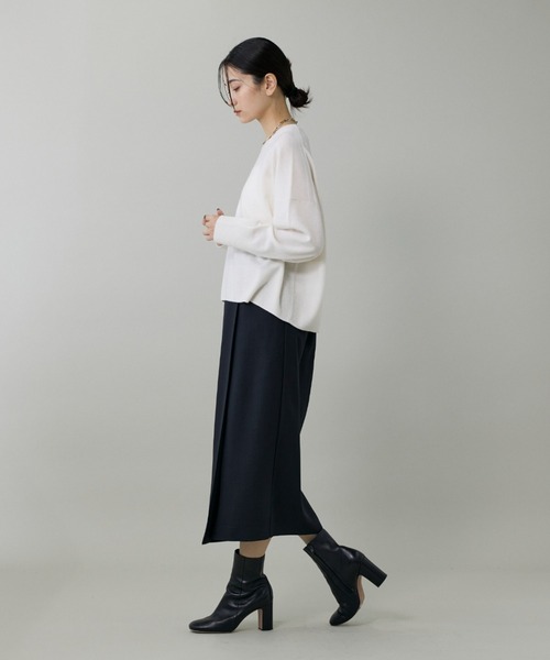 INED（イネド）の「ライトカルゼ ラップ風タイトスカート（スカート・レディース・ブラック/ベージュ/ブラウン・7号/9号/11号）」の12枚目の写真