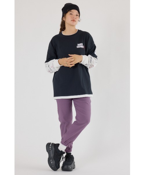 RODEO CROWNS WIDE BOWL（ロデオクラウンズワイドボウル）の「D/S EASY JOGパンツ（その他パンツ・レディース・ブラック/ダークパープル/ベージュ/ダークグリーン・SMALL/MEDIUM）」の21枚目の写真