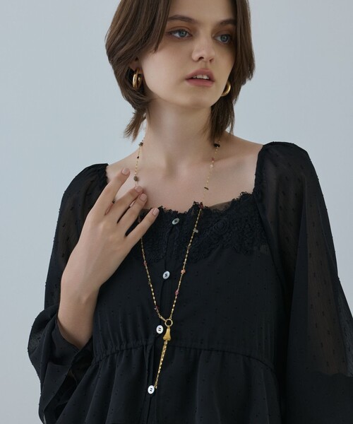 レースコンビカットジャガードワンピース（ワンピース）｜GRACE