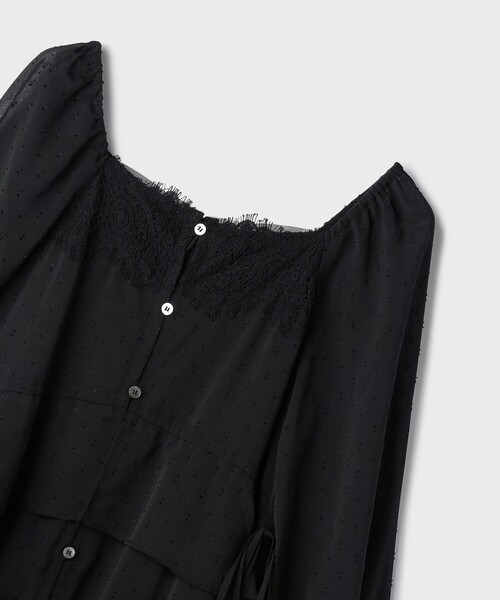 レースコンビカットジャガードワンピース（ワンピース）｜GRACE