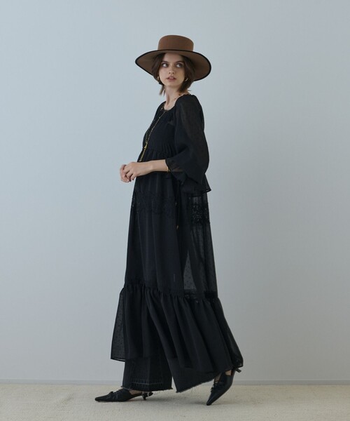 レースコンビカットジャガードワンピース（ワンピース）｜GRACE