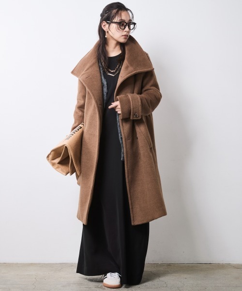 CHIC STYLE(シックスタイル)の「クルーネックマキシワンピース<大きいサイズ有>シックスタイル(ワンピース・レディース・ブラック/ベージュ・5L/4L/3L/LL/L/M)」の15枚目の写真