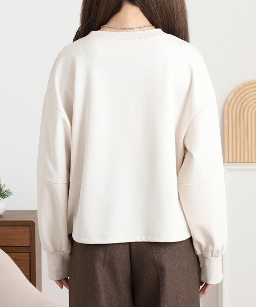 Anna Nicola(アンナニコラ)の「Anna Nicola ダンボールニットロゴプルオーバー(Tシャツ/カットソー・レディース・アイボリー/グレー/ブラック・38)」の20枚目の写真