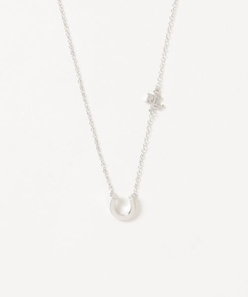 スターリング シルバー ホースシュー ロゴ ネックレス