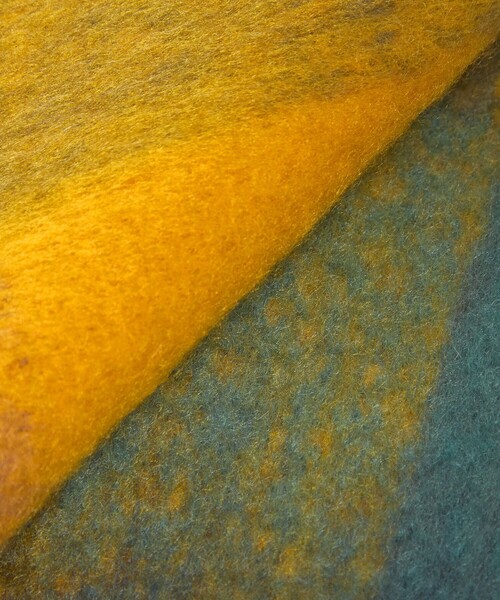 CITEN(シテン)の「<CITEN>カラフルチェックストール(マフラー・レディース・ライトブルー/オレンジ・FREE)」の7枚目の写真