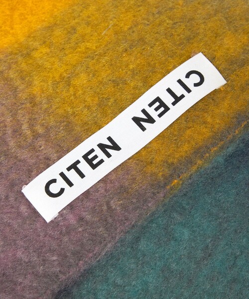 CITEN(シテン)の「<CITEN>カラフルチェックストール(マフラー・レディース・ライトブルー/オレンジ・FREE)」の8枚目の写真
