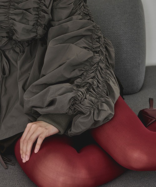 Ezick（エジック）の「peplum blouson シャーリングボリュームブルゾン（ブルゾン・レディース・ブラック/カーキ・FREE）」の18枚目の写真