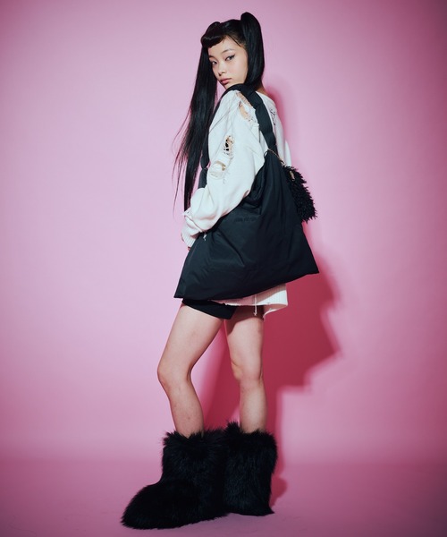 anna sui nyc(アナ スイ エヌ ワイ シー)の「TERAリバーシブルバッグ(ショルダーバッグ・レディース・ブラック/パープル・FREE)」の10枚目の写真