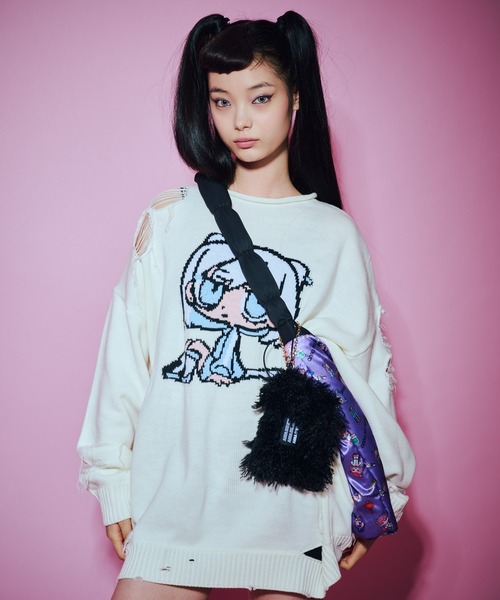 anna sui nyc(アナ スイ エヌ ワイ シー)の「TERAリバーシブルバッグ(ショルダーバッグ・レディース・ブラック/パープル・FREE)」の3枚目の写真