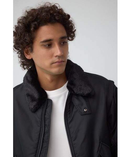 AZUL by moussy（アズールバイマウジー）の「デタッチャブルBZ（ブルゾン・メンズ・ブラック/カーキ・MEDIUM/LARGE）」の3枚目の写真