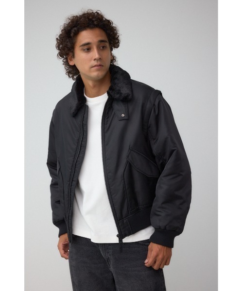 AZUL by moussy（アズールバイマウジー）の「デタッチャブルBZ（ブルゾン・メンズ・ブラック/カーキ・MEDIUM/LARGE）」の4枚目の写真