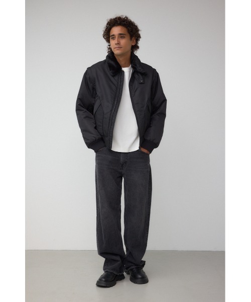 AZUL by moussy（アズールバイマウジー）の「デタッチャブルBZ（ブルゾン・メンズ・ブラック/カーキ・MEDIUM/LARGE）」の5枚目の写真