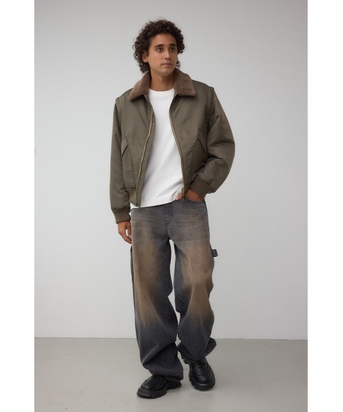 AZUL by moussy（アズールバイマウジー）の「デタッチャブルBZ（ブルゾン・メンズ・ブラック/カーキ・MEDIUM/LARGE）」の22枚目の写真