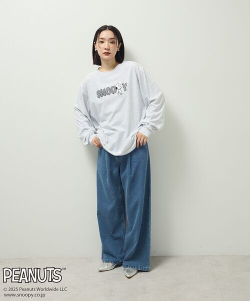 PEANUTS(ピーナッツ)の「■PEANUTS クロスステッチロンTEE(Tシャツ/カットソー・レディース・ホワイト系その他・FREE)」の3枚目の写真