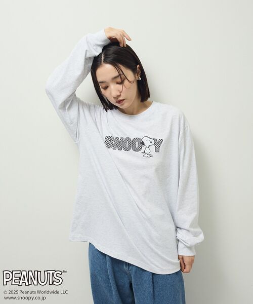 PEANUTS(ピーナッツ)の「■PEANUTS クロスステッチロンTEE(Tシャツ/カットソー・レディース・ホワイト系その他・FREE)」の6枚目の写真